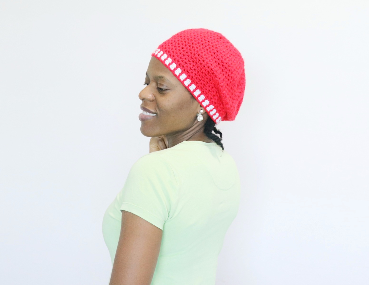 V-Stitch Crochet Gender Neutral Hat- Free Pattern
