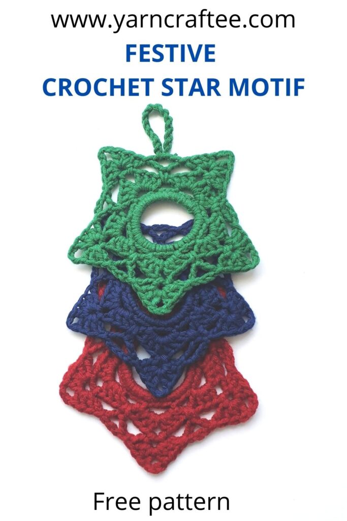 Festive Crochet Star Motif pattern
