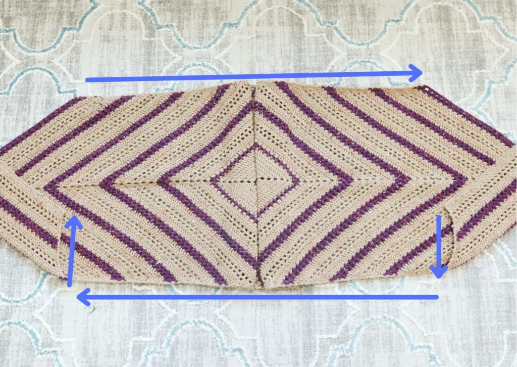 Crochet pocket shawl- trimming