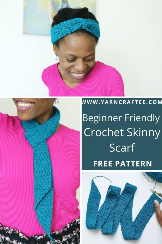 Beginner Friendly Crochet Skinny Scarf