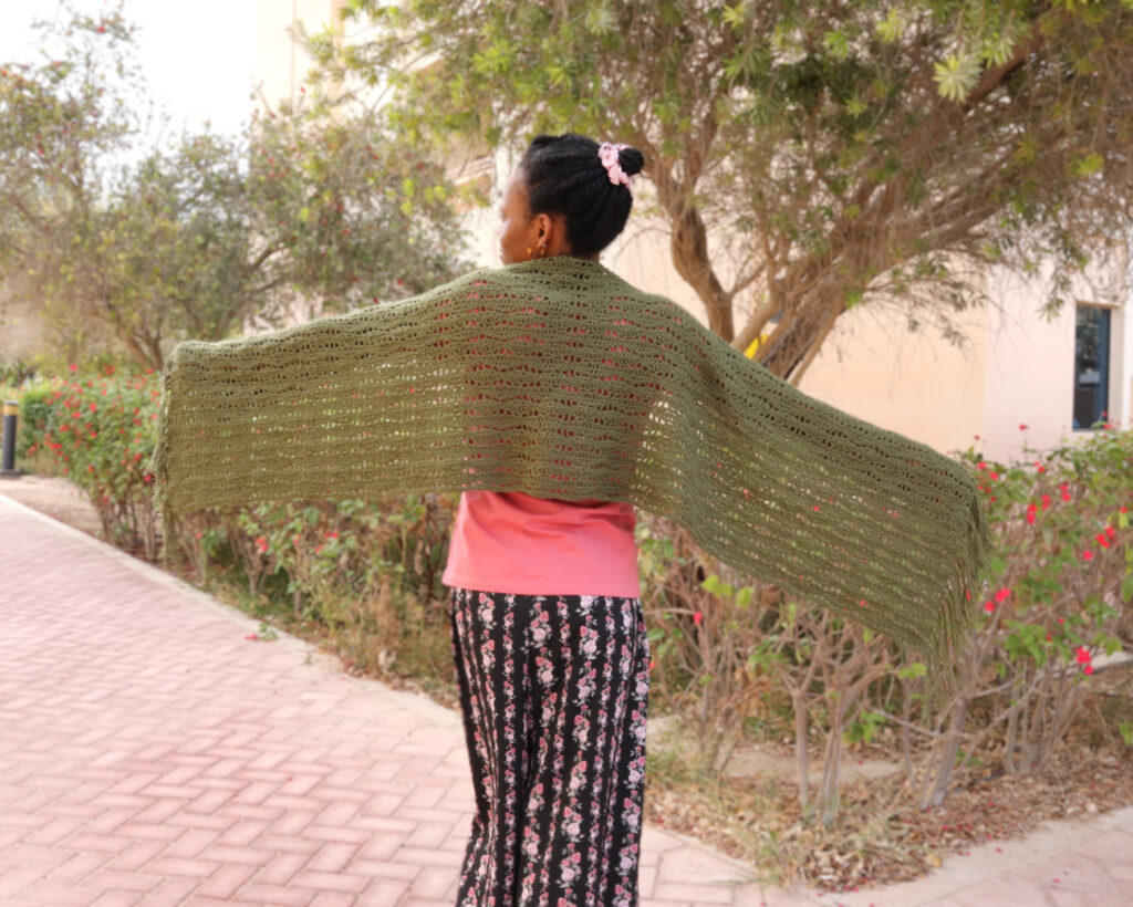 Leaf Lace Crochet shawl