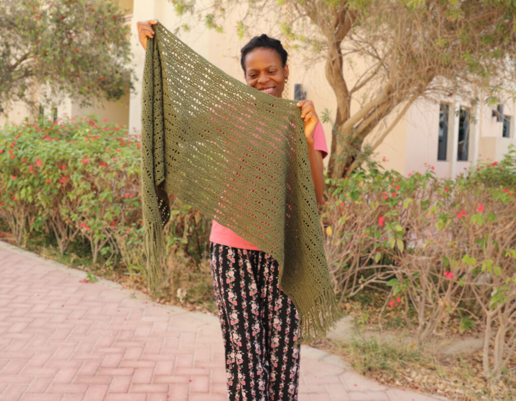 Leaf Lace Elegant Crochet shawl pattern