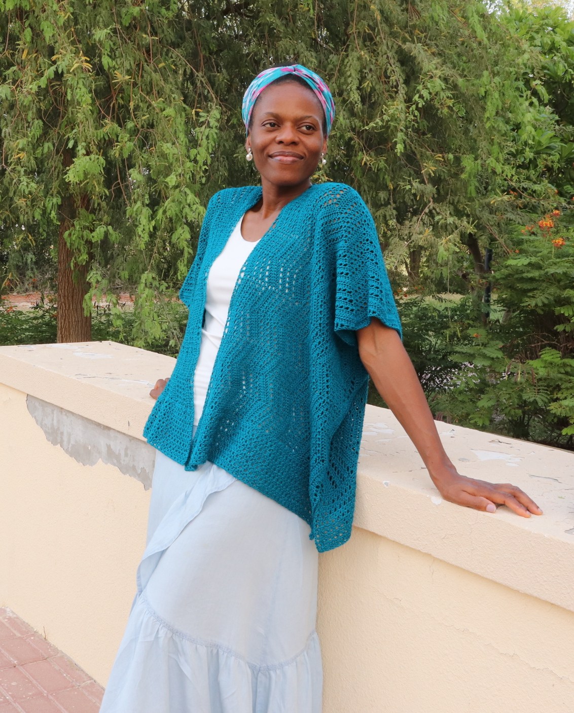 City Walk Crochet Cover-up Ruana for Women