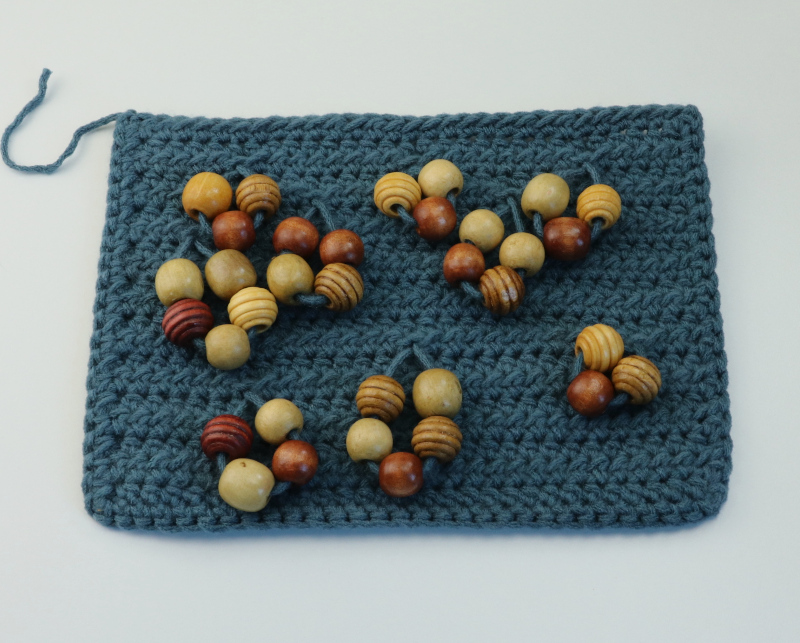 Crochet Fidget Blanket Block 4- Beads