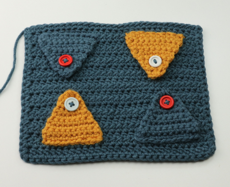 Fidget Blanket Crochet Pattern-Block 5- Triangles