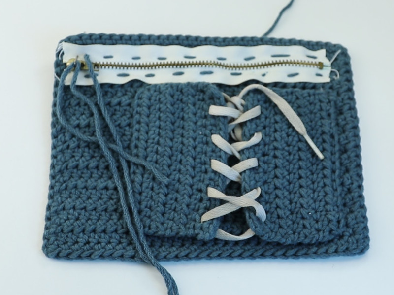 Crochet Fidget Blanket Block 6- Roped Panels